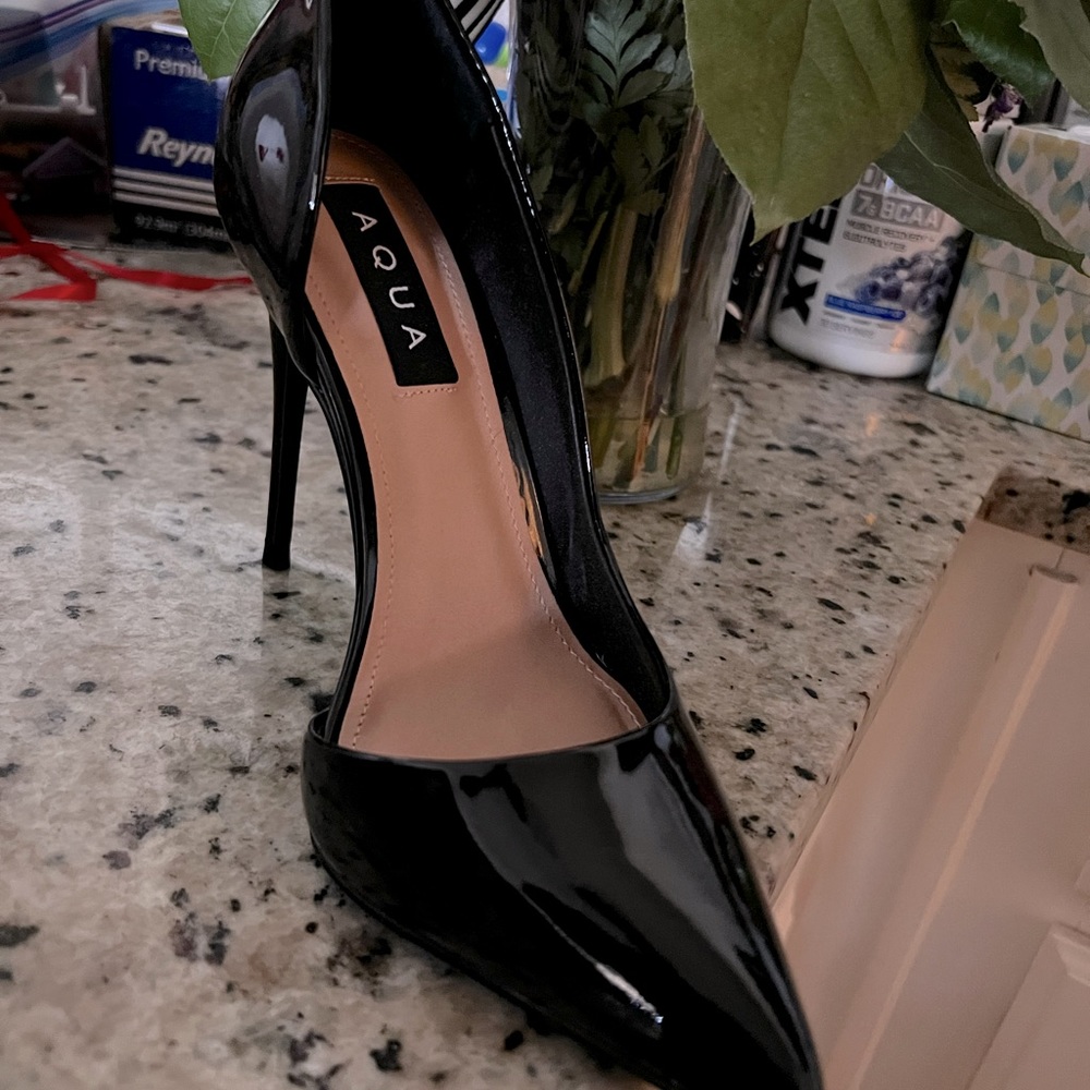 Aqua Dion 7.5 Stiletto Heels Black Medium
